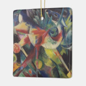 Deer in een bloemtuin van Franz Marc,  kunst Keramisch Ornament (Links)
