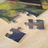 Deer in een bloemtuin van Franz Marc,  kunst Legpuzzel (Zijkant)