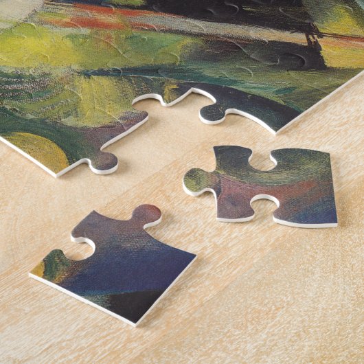 Deer in een bloemtuin van Franz Marc, kunst Legpuzzel (Zijkant)