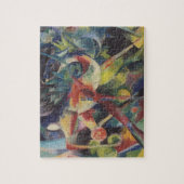 Deer in een bloemtuin van Franz Marc,  kunst Legpuzzel (Verticaal)