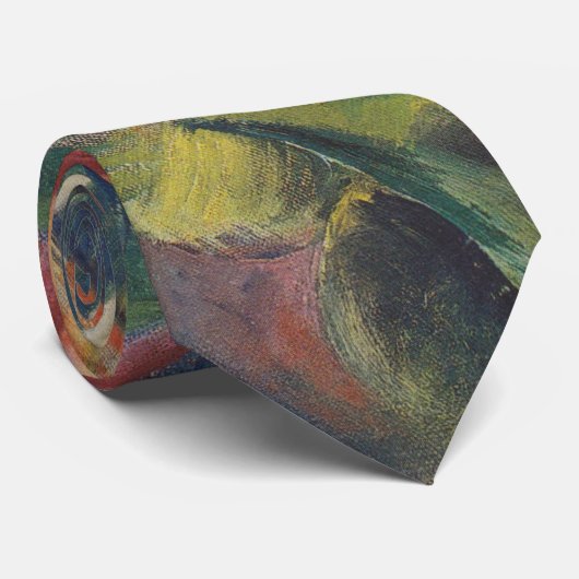 Deer in een bloemtuin van Franz Marc, kunst Stropdas (Opgerold)