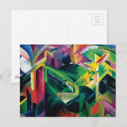 Deer in een klooster van Franz Marc Briefkaart (Voorkant / Achterkant)