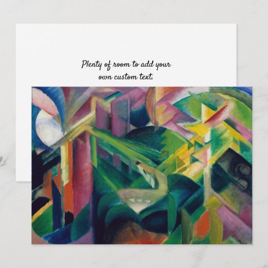 Deer in een klooster van Franz Marc Kaart (Voorkant / Achterkant)