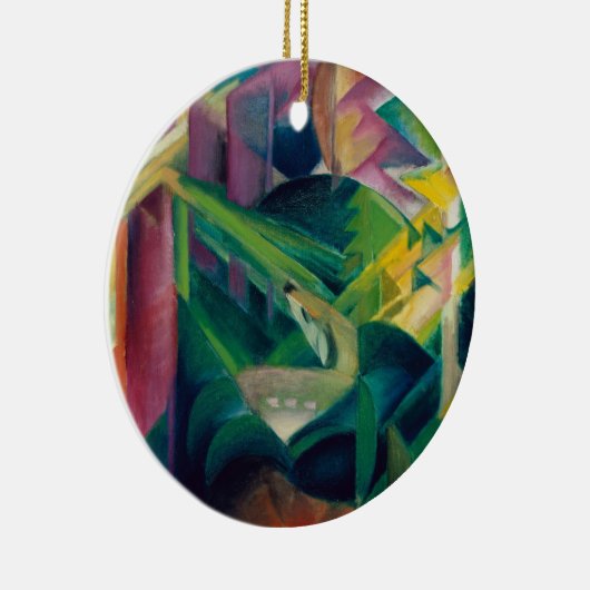 Deer in een klooster van Franz Marc Keramisch Ornament (Rechts)