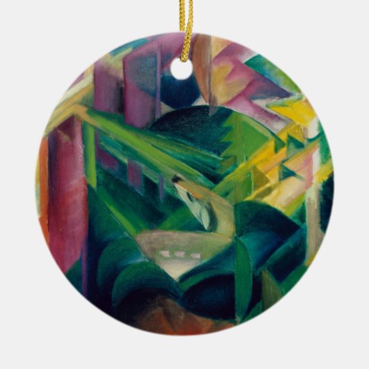 Deer in een klooster van Franz Marc Keramisch Ornament (Voorkant)