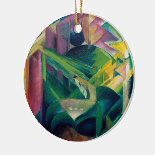 Deer in een klooster van Franz Marc Keramisch Ornament (Links)