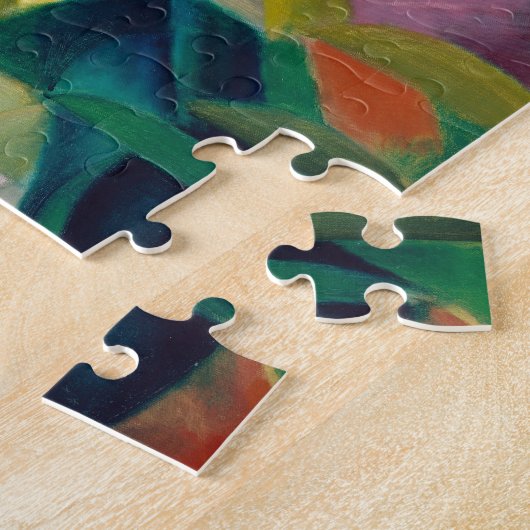 Deer in een klooster van Franz Marc Legpuzzel (Zijkant)