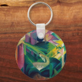 Deer in een klooster van Franz Marc Sleutelhanger (Achterkant)