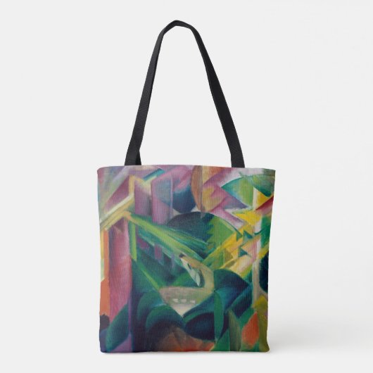 Deer in een klooster van Franz Marc Tote Bag (Achterkant)