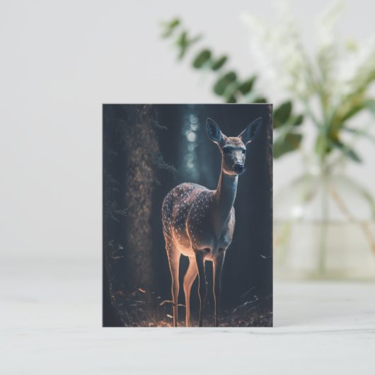 Deer in een Magisch Bos Briefkaart (Staand voorkant)