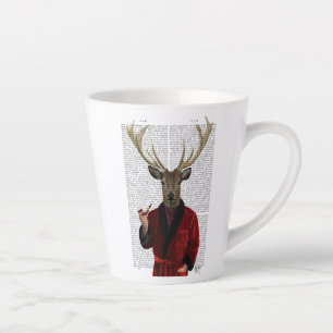 Deer in een rookjas latte mok