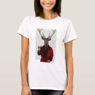 Deer in een rookjas t-shirt