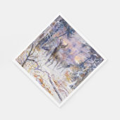 Deer in een sneeuwbos (winterseizoen) servet (Hoek)