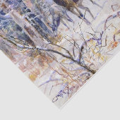 Deer in een sneeuwbos (winterseizoen) tissuepapier (Detail)