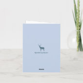 Deer in een Snowy Forest Holiday Greeting Card Feestdagen Kaart (Achterkant)
