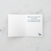 Deer in een Snowy Forest Holiday Greeting Card Feestdagen Kaart (Binnen)