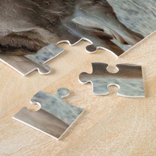 Deer in een veld legpuzzel (Zijkant)