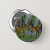 Deer in Forest Button (Voorkant /achterkant)