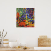 Deer in Forest door Franz Marc Poster (Keuken)