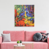 Deer in Forest II door Franz Marc,  kunst Canvas Afdruk (Insitu (Woonkamer))