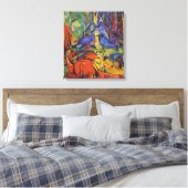 Deer in Forest II door Franz Marc,  kunst Canvas Afdruk (Insitu (Slaapkamer))