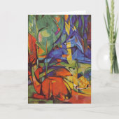 Deer in Forest II door Franz Marc,  kunst Kaart (Voorkant)