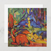 Deer in Forest II door Franz Marc,  kunst Kaart (Voorkant / Achterkant)