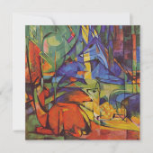 Deer in Forest II door Franz Marc,  kunst Kaart (Voorkant)