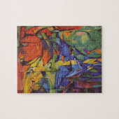 Deer in Forest II door Franz Marc,  kunst Legpuzzel (Horizontaal)