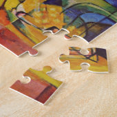 Deer in Forest II door Franz Marc,  kunst Legpuzzel (Zijkant)