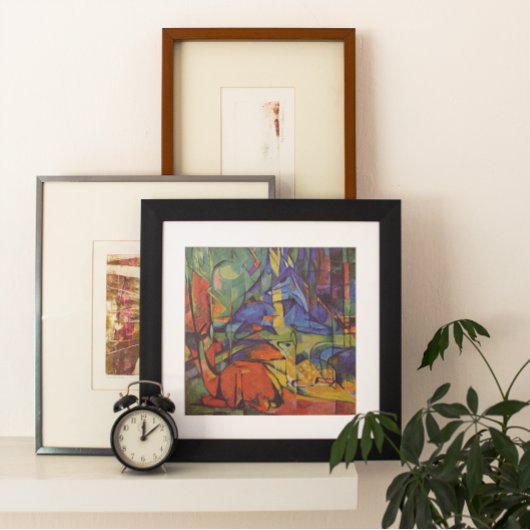 Deer in Forest II door Franz Marc,  kunst Poster