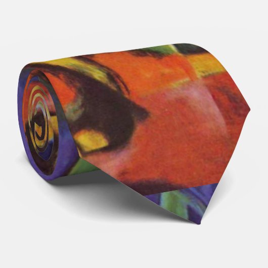 Deer in Forest II door Franz Marc, kunst Stropdas (Opgerold)