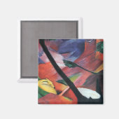 Deer in Forest II door Franz Marc; Reh im Walde Magneet (Voorkant / Achterkant)