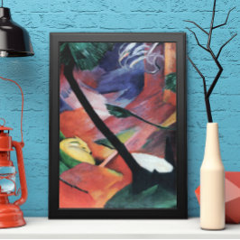 Deer in Forest II door Franz Marc; Reh im Walde Poster