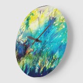 DEER IN GROEN WOODLAND GROTE KLOK (Hoek)