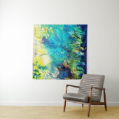 DEER IN GROEN WOODLAND WANDKLEED (In situ)