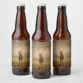Deer in het bos bier etiket (Flessen)
