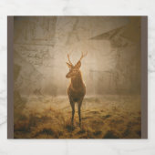 Deer in het bos bier etiket (Enkel label)
