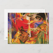 Deer in het bos door Franz Marc Briefkaart (Voorkant / Achterkant)