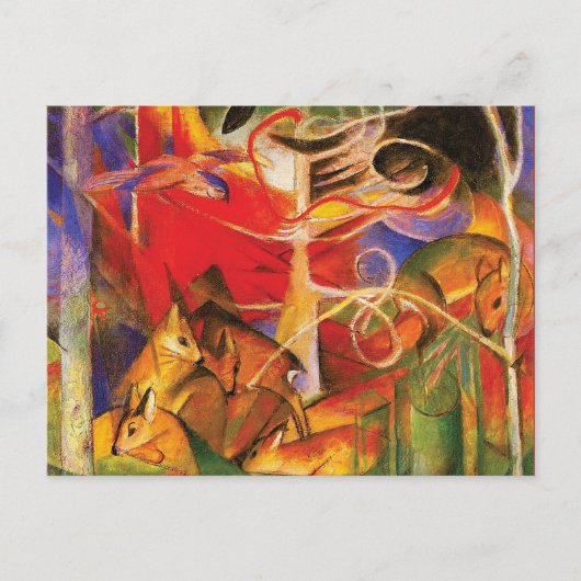 Deer in het bos door Franz Marc Briefkaart (Voorkant)