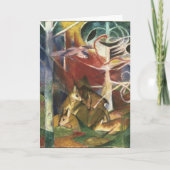 Deer in het bos door Franz Marc, Kunst Kaart (Voorkant)