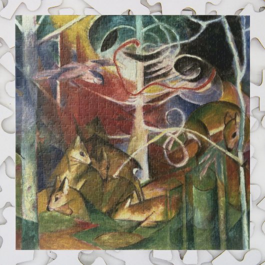 Deer in het bos door Franz Marc,  Kunst Legpuzzel