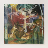 Deer in het bos door Franz Marc,  Kunst Legpuzzel (Verticaal)