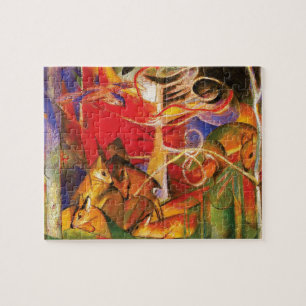 Deer in het bos door Franz Marc Legpuzzel