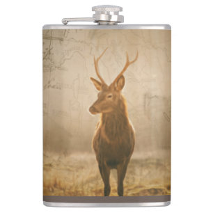 Deer in het bos heupfles