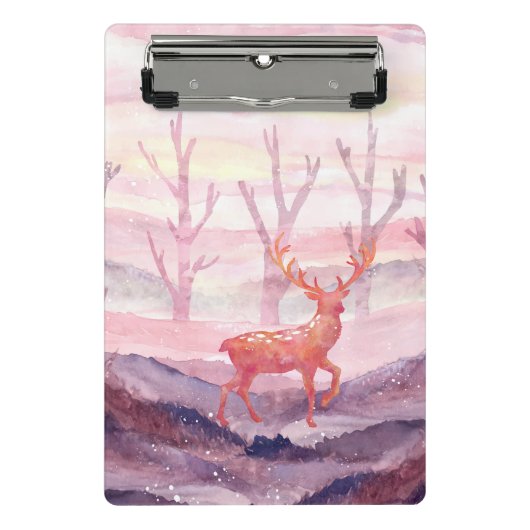 Deer in het bos mini klembord (Voorkant)