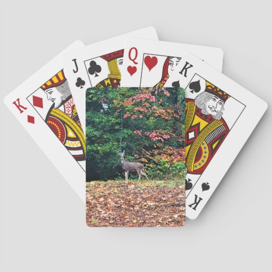 Deer in het bos, Oregon Pokerkaarten (Achterkant)