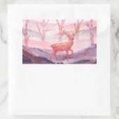 Deer in het bos rechthoekige sticker (Tas)