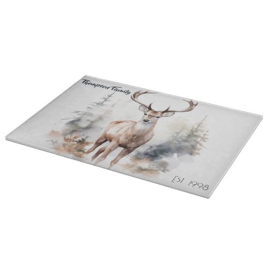 Deer in het bos snijplank (Hoek)