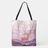 Deer in het bos tote bag (Achterkant)